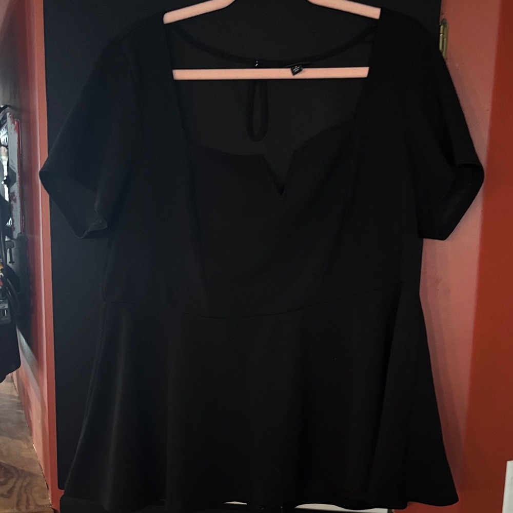 Torrid Black Peplum Blouse